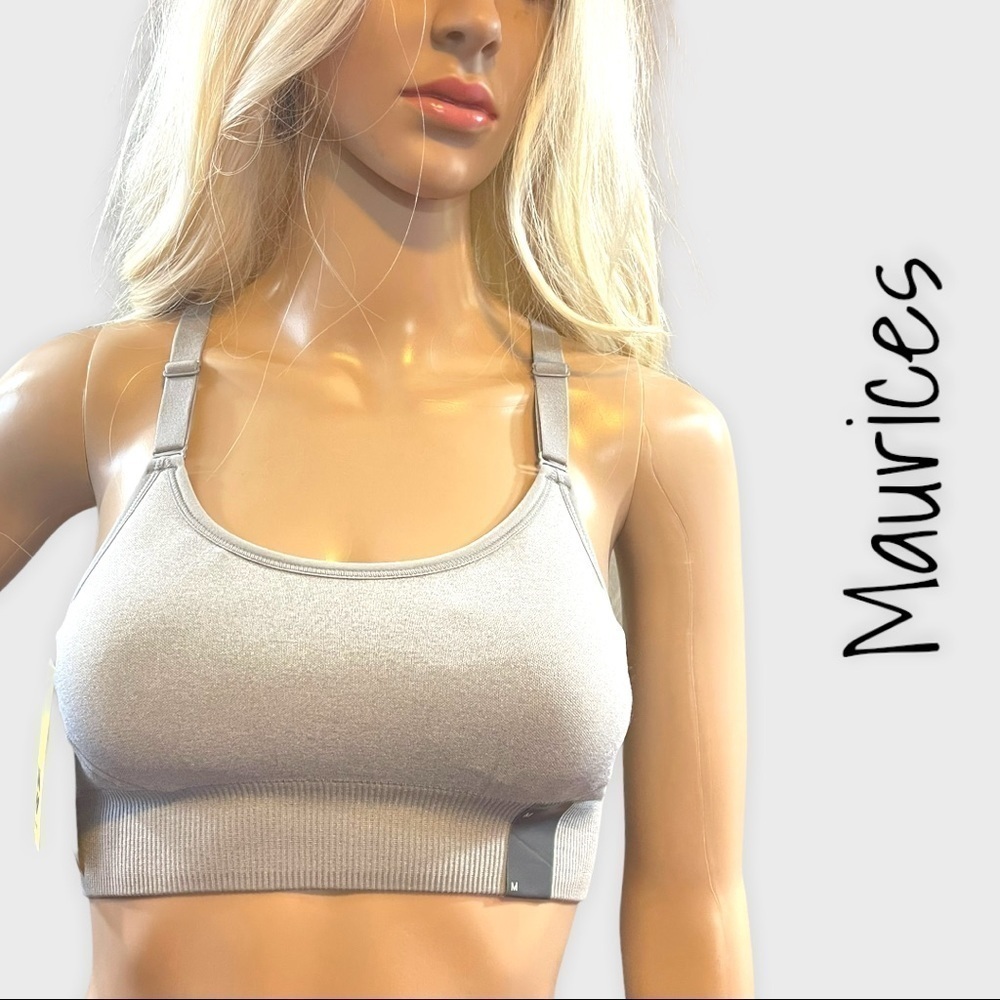 ALL in motion gray padded  sports bra. Size medium (size chart in pics)